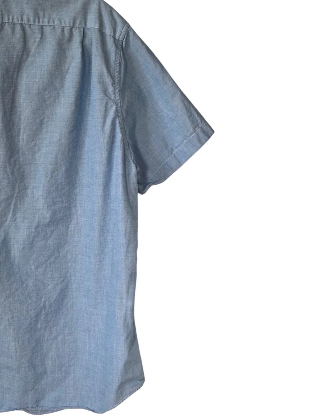 J.Crew Mens XL Secret Wash End on End Cotton Short Sleeve Shirt Coastal Prep